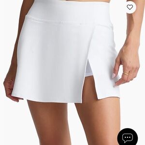 Beyond Yoga white crossover mini skort